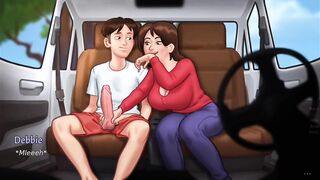 Debbie lastly sucks Anon's biggest knob - summertime saga gameplay part two
