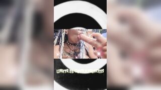 BLACK FEMALE-DOMINANT CREAMS TWAT IN SNEAKERS -FREE FULL LENGTH CUSTOM SCENE
