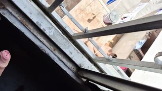 My Neighbour Nearly Caught Me Recording Her; I Masturbated Until I Think This babe Saw Me