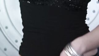 Breasty Golden-haired in a Red Corset Takes Unfathomable Anal in Front of the Vault Door