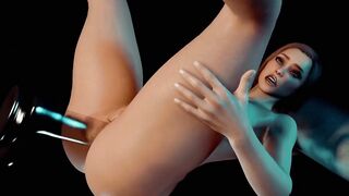 Breasty Gal Has Anal Glass Sextoy - CG Porn