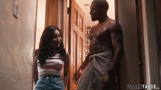Oriental Avery Ebony can't handle having her boss constantly around in her abode.Hes the landlord so has all the force and this guy admits this guy wishes to screw her