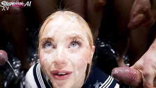 Mandie’s 1st Bukkake in Tokyo - AI GENERATED