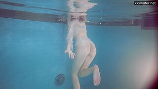 Sasha Vetochka masturbates and swims