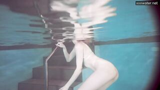 Sasha Vetochka masturbates and swims