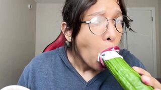 ASMR Massive Cucumber with Yogurt: The Most excellent Way to Eat It ? ?NSFW