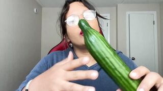 ASMR Massive Cucumber with Yogurt: The Most excellent Way to Eat It ? ?NSFW