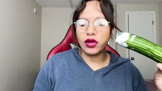 ASMR Massive Cucumber with Yogurt: The Most excellent Way to Eat It ? ?NSFW