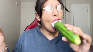 ASMR Massive Cucumber with Yogurt: The Most excellent Way to Eat It ? ?NSFW