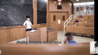 My Hawt Teacher Strokes My Knob in Front of the Entire Class and Then I Lick Her