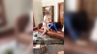 My cheerleader girlfriend became a free use maid after a lost wager