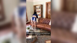 My cheerleader girlfriend became a free use maid after a lost wager
