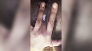 Hawt golden-haired wicked black beauty with creamy juicy cunt - SOLO -
