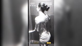 Large Butt Blond Showing off Beneath the Shower in My T-shirt