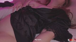 Stepmom and stepson share a couch - Stepmom when stepson masturbates her vagina with a schlong