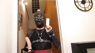 Behind the Scenes of sissy Katryn with a Mop in the Booty