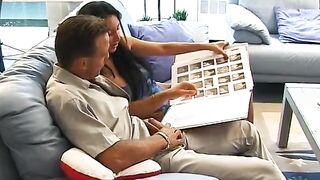 Darksome haired mother I'd like to fuck with large melons gets cunt licked and fucked