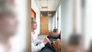 Office whore sucks bosses weenie