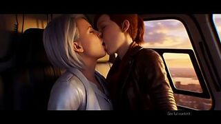AI grok movie scene lesbo videogame MJ x Silver Sable Spider-Stud Playstation 4