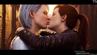 AI grok movie scene lesbo videogame MJ x Silver Sable Spider-Stud Playstation 4