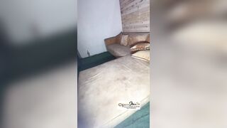 This babe come to take stock end up with ramrod in throat twat filled with cum