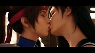 Grok Imagine AI episode FFVII, Tifa x Jessie