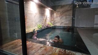 After a swim in the pool, the friendship story ends in sex: betraying a ally's trust by with her spouse.