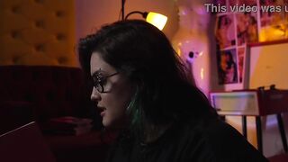 Fat nerd angel playing RPG with her ally.