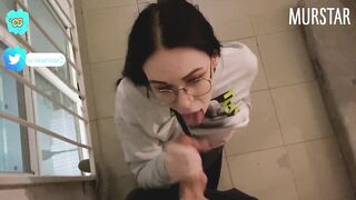 This babe answered for her words and sucked the bully