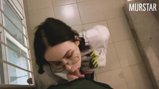 This babe answered for her words and sucked the bully