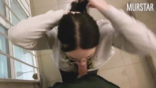 This babe answered for her words and sucked the bully