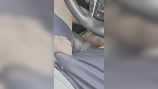 IN THE CAR, BEGINNING TO GET TURNED ON.