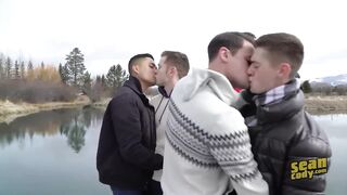 SEAN CODY - Six Hungry Males Kick Off A Steamy Winter Fuckfest In A Secluded Escape