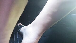 Mall Errands & Fitting Room Disclose: Nicoletta’s Ebony Sandals & Natural Shaggy Tease (Public to Intimate POV)