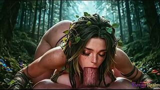 Excited dryad guardian cutie makes my jock soaked in the forest.[AI]