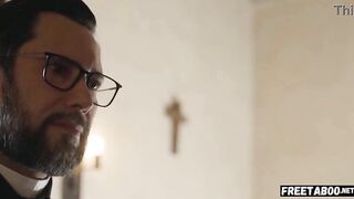 Undressed Teen Seduces Her Priest To Anal Sex