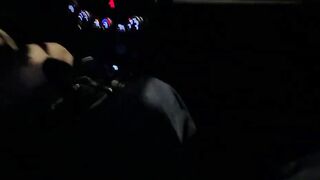 risky public tugjob whilst driving throughout the town
