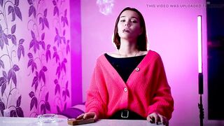 Playful Russian Angel Smokin' Cigarette Outdoor Tease