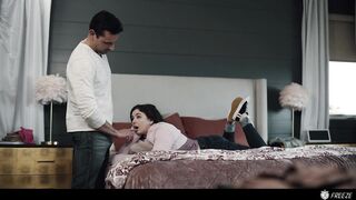 Step Dad Freezes Stepdaughter And Screws Her To Multiple Orgasms