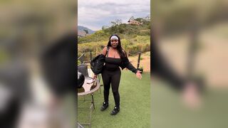 Breasty brunette hair cheats on her spouse with the owner of the cabin