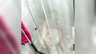 I was hawt, soaked, and lewd in the shower and just had to screw one as well as the other my holes.