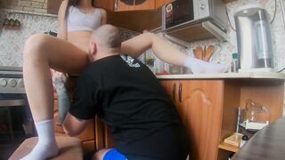 Kitchen Sex After Her Lengthy Day at Work