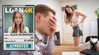 LOAN4K. An eighteen-year-old Russian Student shows off her Hot skills to get a Loan