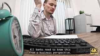 LOAN4K. An eighteen-year-old Russian Student shows off her Hot skills to get a Loan