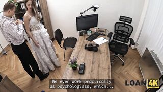 LOAN4K. An eighteen-year-old Russian Student shows off her Hot skills to get a Loan