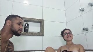 YOUTHFUL GAL GETTING DRILLED UP IN THE BATHTUB