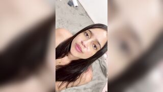 Youthful Latin chick babe gags on grand-daddy BWC and gets an injection of milk