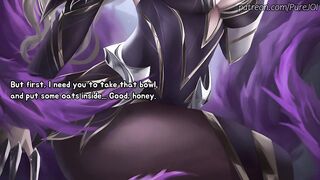 Ahri teaches u how to cook a agreeable dinner (Double CEI JOI)