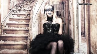 412 Lena Love Ebony and Blue Venice Mask Suit