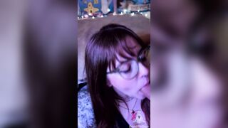 eighteen Cute Nerdy PAWG Is Concupiscent Doggy style and a Facial
